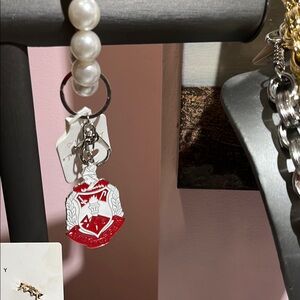 Delta Sigma Theta Red and White Key Holder